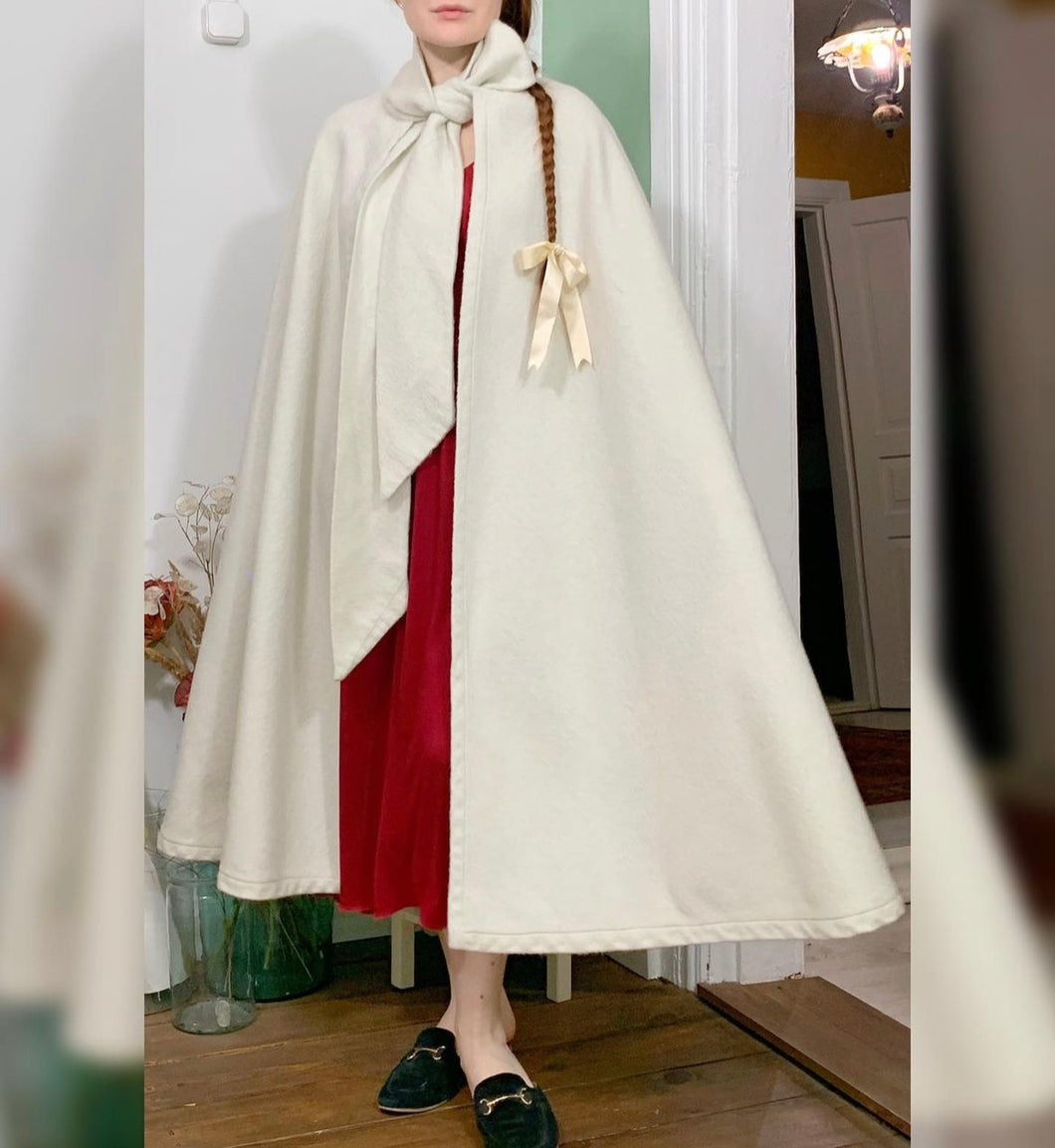 White Fantasy Handmade Coat - In Stock