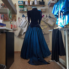 Load image into Gallery viewer, Vintage Blue Black Dress - In Stock
